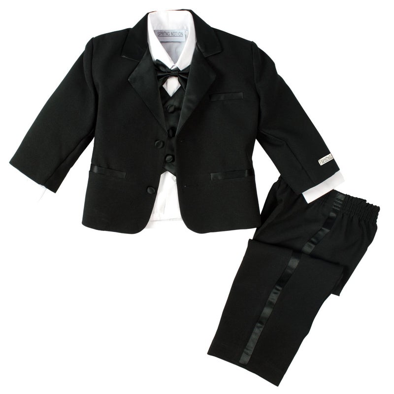 Spring Notion Baby Boys Black Classic Fit Tuxedo Set No Tail 18M Large