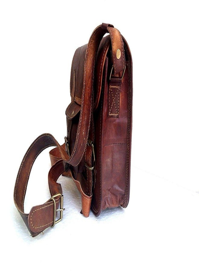 RSN 13 Inch Genuine Leather Briefcase Messenger Bag - Image 2