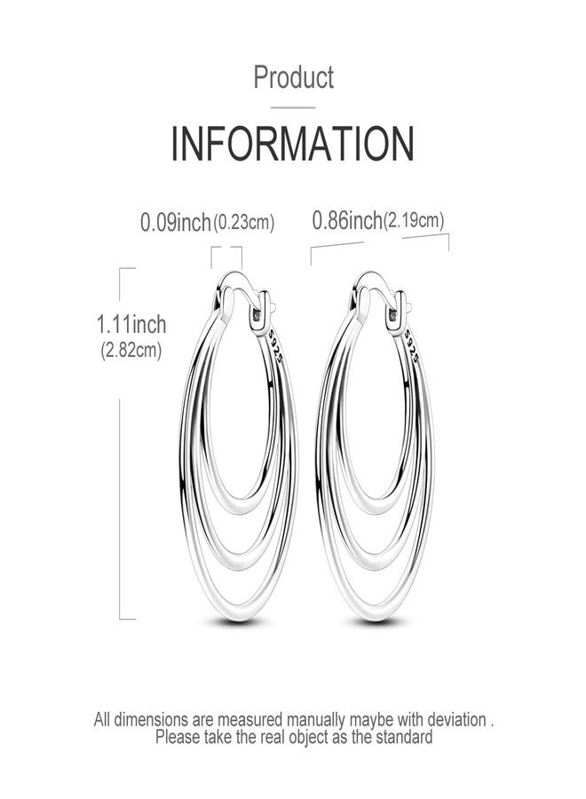 Parmuz 925 Sterling Silver Earrings Large Big Hoop Earrings Star Moon Butterfly Cubic Zirconia Thin Round Hoops for Women, Sterling Silver, Cubic Zirconia - Image 4