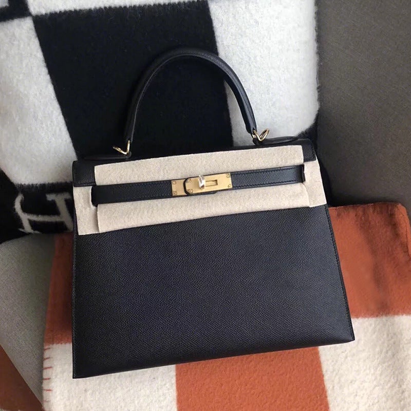 Women'S Handbag Palm Print Second Generation Kelly Bag Cowhide Mini Kelly Bag Shoulder Bag Crossbody Small Handbag - Image 1