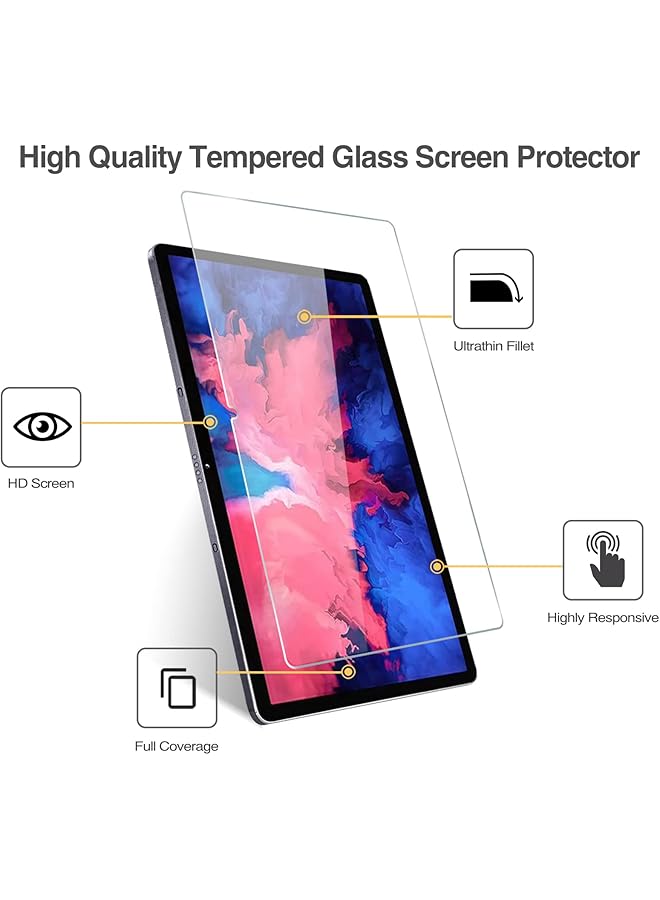 Procases 2 Pack Screen Protector For Lenovo Tab P11 Plus 2021 Tb J616F Tb J616X And Tab P11 11 Inch 2020 Tb J606F Tb J606X Tempered Glass Screen Film Guard For Lenovo Tab P11 Plus And Tab P11 - Image 3