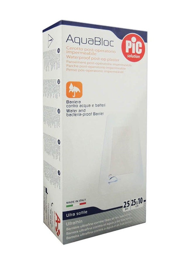 PIC AquaBloc Waterproof Post-Op Plaster 25 cm x 10 cm 25's  - Image 1