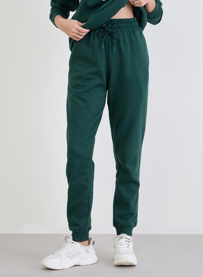 Styli Dark Green Longline Sweatshirt and Joggers Co-Ords - Image 5