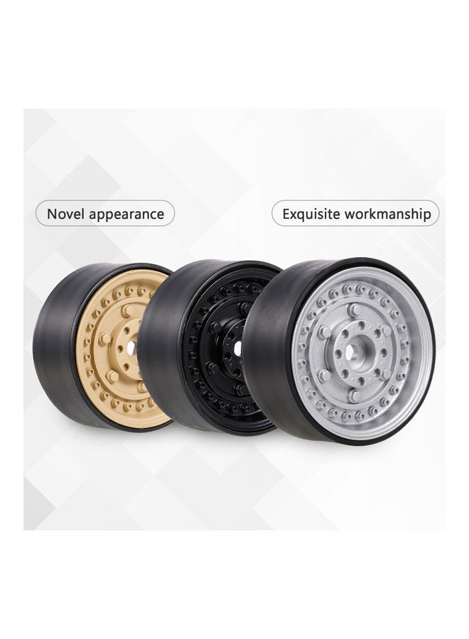 NIBEMINENT 2-Piece Metal Wheel Hub Rim Beadlock for 1/10 RC Crawler Car 15.5x3.5x7.5cm  - Image 2