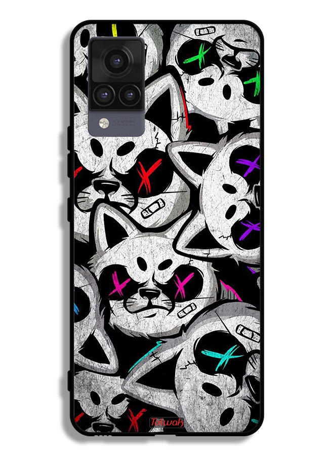 Tolwak غطاء واقي لهاتف Vivo V21 4G برسومات قطط مارشميلو - Image 2