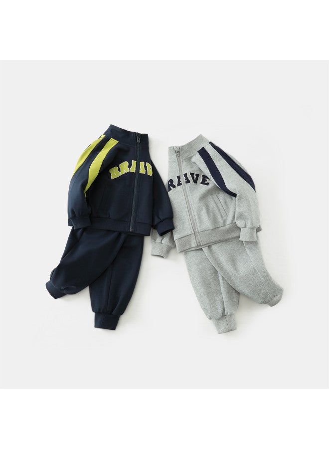 Boys' Sportswear Set Children's Long-sleeved Autumn And Spring Sweatshirt Baby Jacket Infant Handsome Trendy Kids' Clothing Girls' - Image 4