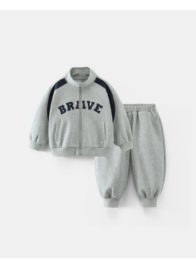 Boys' Sportswear Set Children's Long-sleeved Autumn And Spring Sweatshirt Baby Jacket Infant Handsome Trendy Kids' Clothing Girls' - Image 1