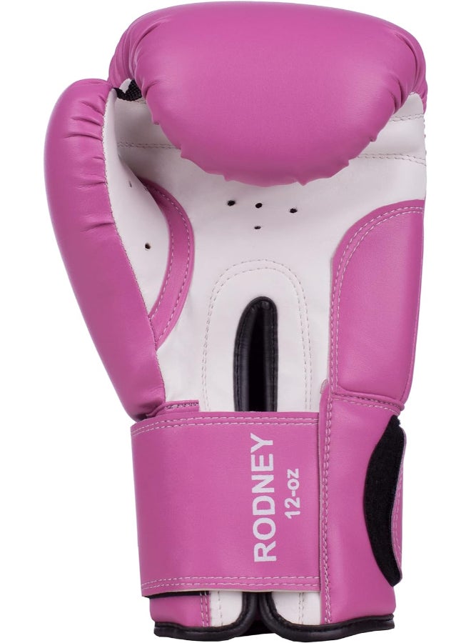 Benlee A. Leather Boxing Gloves 10Ozrodney Pin/Wht @Fs - Image 3