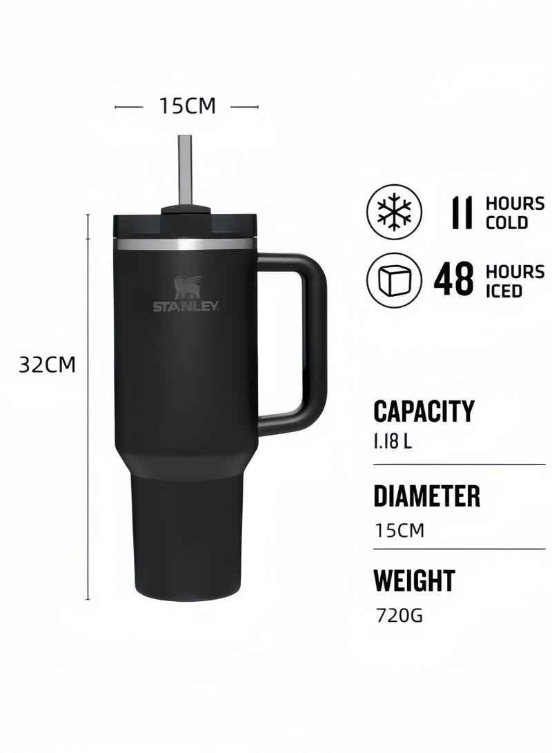 Stanley Quencher H2.0 FlowState Vacuum Stainless Steel Water Bottle with Lid and Straw, BPA-Free, 40oz - Image 2
