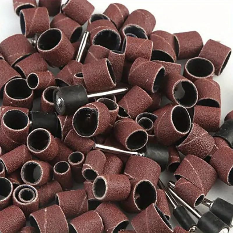 DIY Crafts DIY Crafts On Rotary Drill SProfessional Nail Art Sanding Ring Mounted Points for Dead Skin Removal Nail Surface Grinding and Nail Art Tool with Grinder Head Box Pack 100  - Image 5