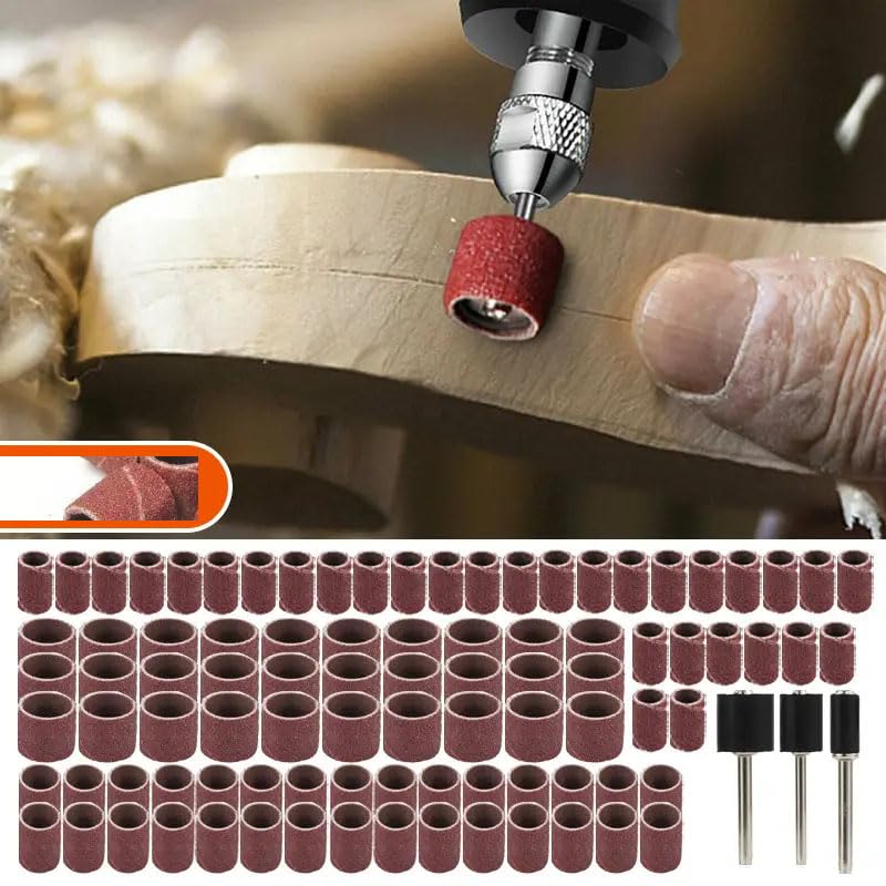 DIY Crafts DIY Crafts On Rotary Drill SProfessional Nail Art Sanding Ring Mounted Points for Dead Skin Removal Nail Surface Grinding and Nail Art Tool with Grinder Head Box Pack 100  - Image 4