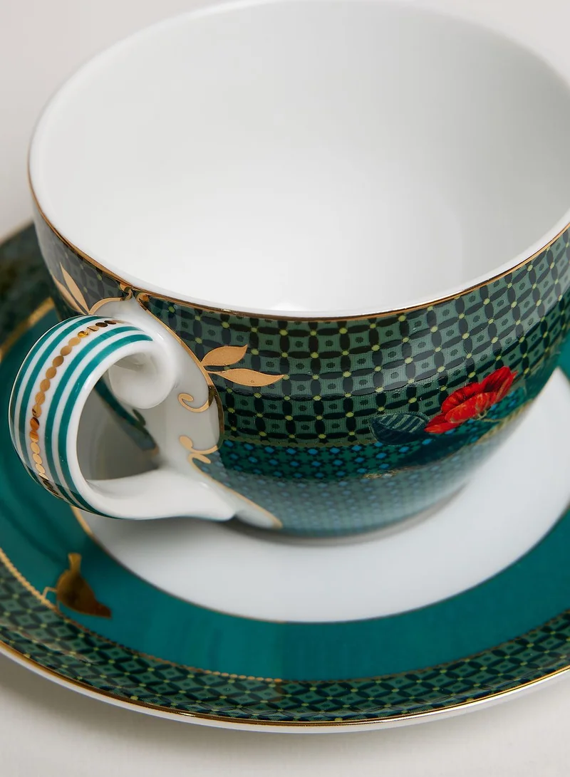 Pip Studio Cup With Saucer Winter Wonderland Bird S2