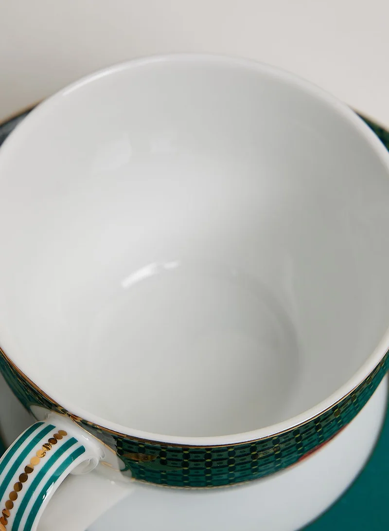 Pip Studio Cup With Saucer Winter Wonderland Bird S2