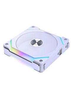 LIAN LI Lian-Li UNI FAN SL120 V2 Revolutionized Daisy-Chain ARGB Fan, Modular 120mm Fans, Up to 2000 RPM Fan Speed, 64.5 CFM Airflow, Sophisticate Lighting Effects, 1 Pack, White | G99.12SLV21W.00  - Image 1