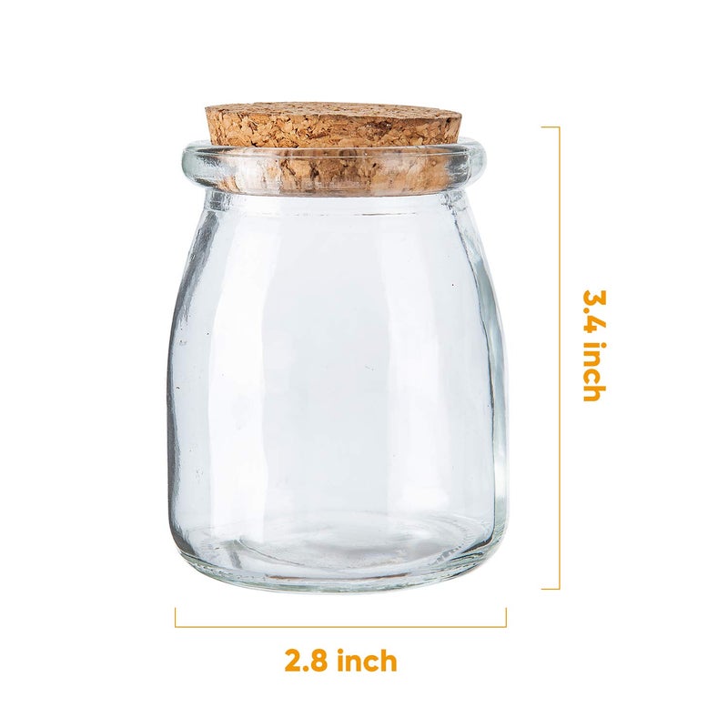 Brajttt Mini Yogurt Jars 30 Pack, 7 oz Glass Favor Jars with Cork Lids, Pudding Containers with Lids, Mason Jar Wedding Favors Honey Pot with Label Tags and String - Image 2