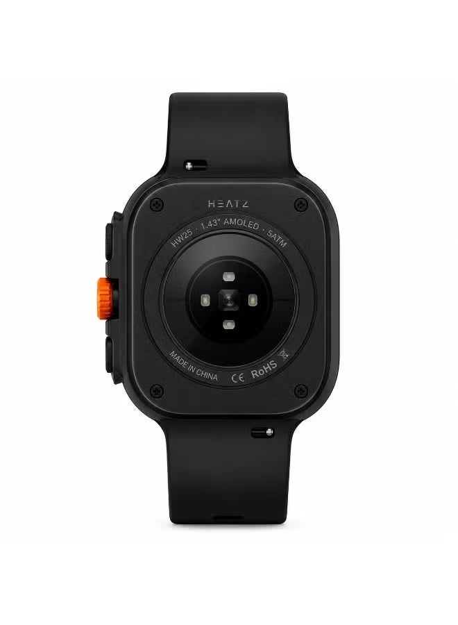 هيتز ساعة ذكية HEATZ HW25 بشاشة AMOLED بحجم 1.43 بوصة، أكثر من 100 وضع رياضي، مكالمات بلوتوث، مقاومة للماء 1ATM - Image 3