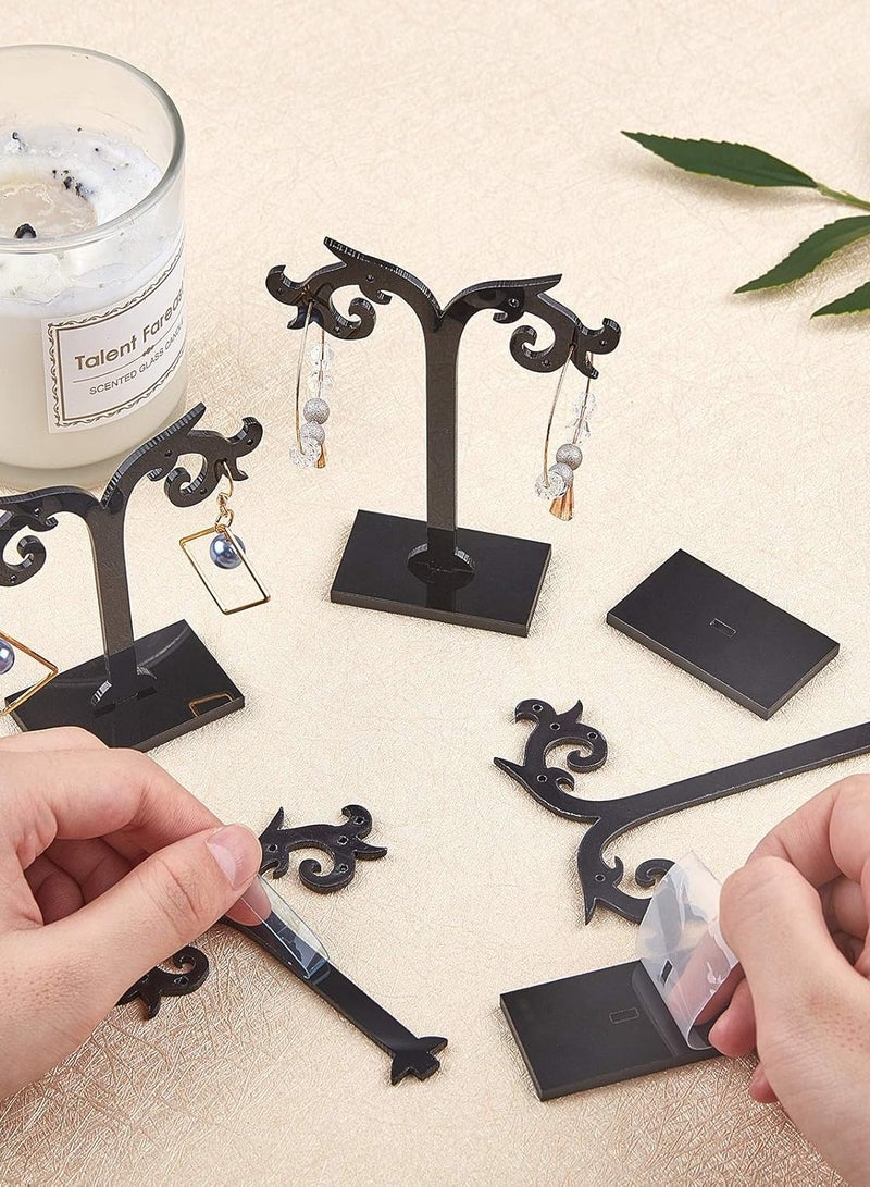 TPGP Acrylic Earring Tree Stand Black Jewelry Display Organizer | Ear Studs Holder Hanger Display Rack | (3 Heights: 3.14 inch, 3.93 inch, 4.72 inch) | 3 Pcs/Set - Image 4