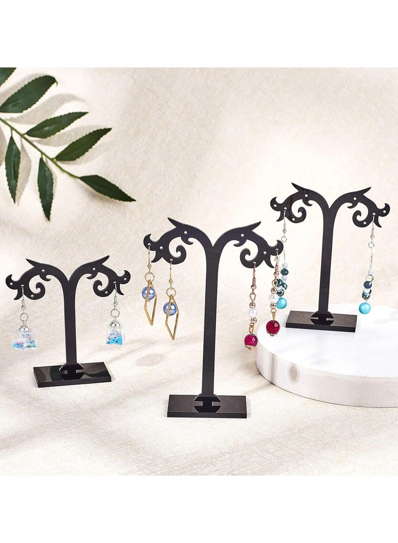 TPGP Acrylic Earring Tree Stand Black Jewelry Display Organizer | Ear Studs Holder Hanger Display Rack | (3 Heights: 3.14 inch, 3.93 inch, 4.72 inch) | 3 Pcs/Set - Image 5