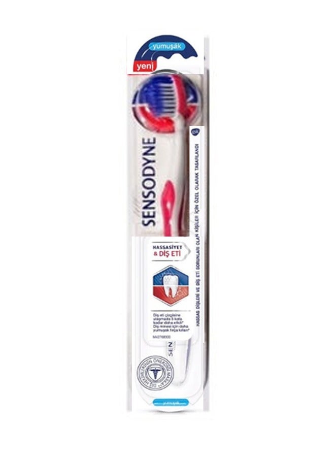 Sensodyne - Toothbrush With Soft Bristles For Teeth Sensitivity And Gum Multicolor 1Piece - Image 1