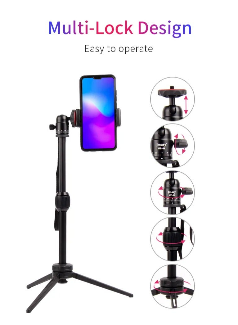 Jmary MT-68 Aluminum Aolly Table Top Mini Tripod Stand - Image 1