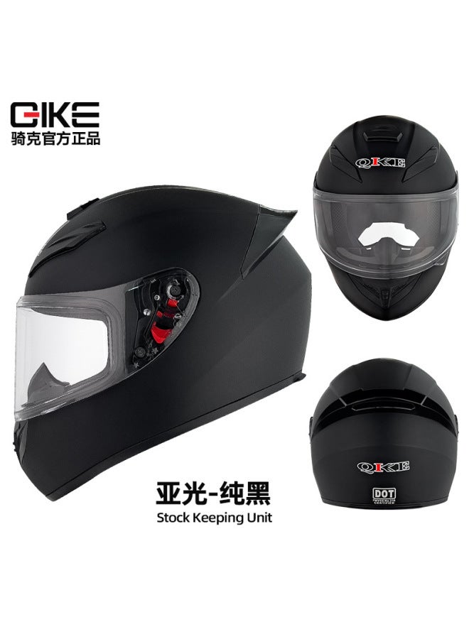 Matte Pure Black Bike Motorcycle Helmet Men's And Women's Four Seasons Universal Personality Car Helmet Four Seasons Knight Bluetooth Motorcycle Full Helmet