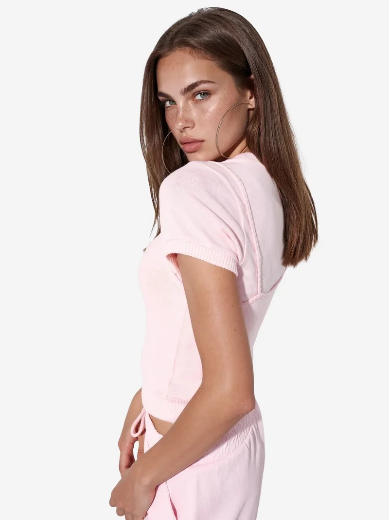 بوسيم BUSEM Women's Ribbed Crop Top
