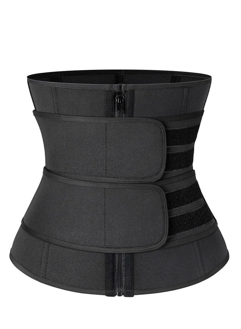 Generic Sweat Belt Bodybuilding Sports Belt Zipper Abdominal Belt Rubber Body Shaping Belt - Image 1