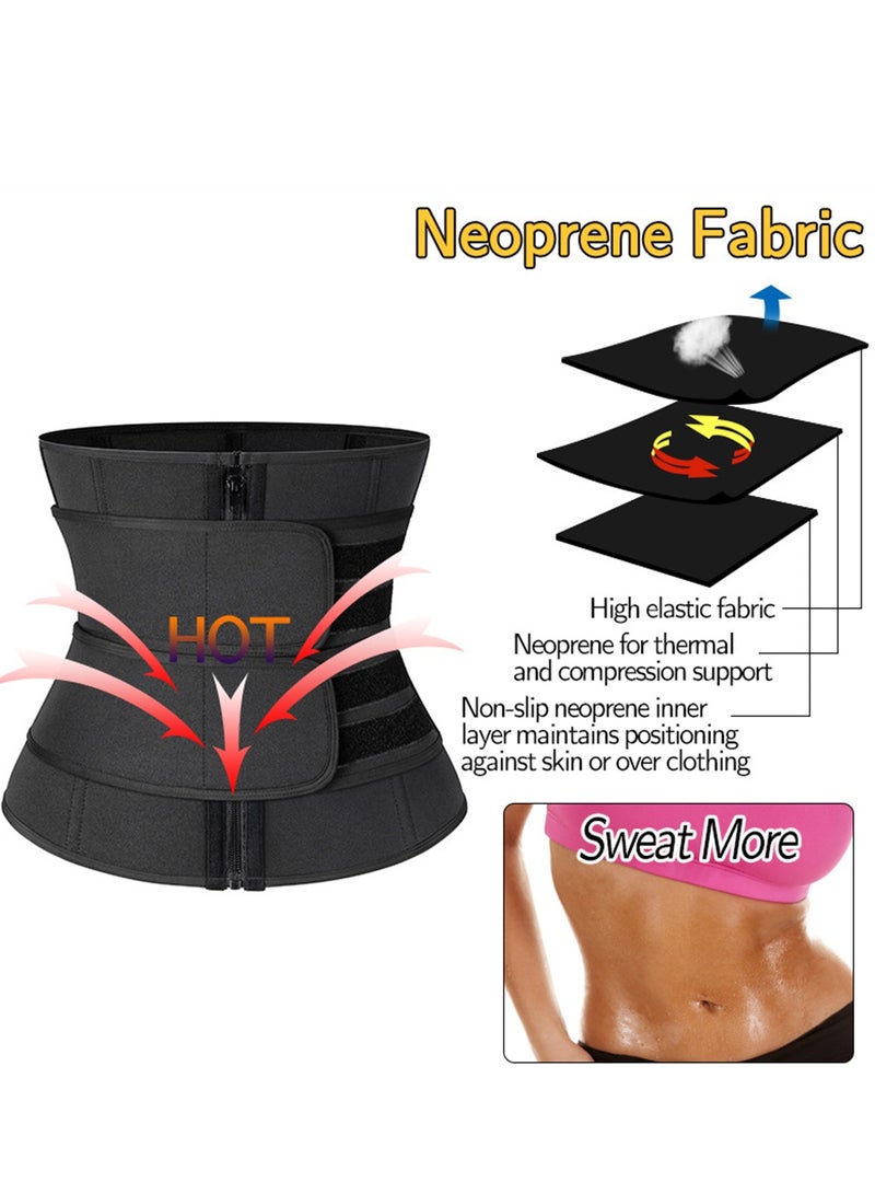 Generic Sweat Belt Bodybuilding Sports Belt Zipper Abdominal Belt Rubber Body Shaping Belt - Image 3