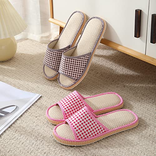 biroris 10 Pairs Washable House Slippers for Guests,Disposable Slippers for Guests,Breathable Open Toe Indoor Slipper,Spa Slipper for Guests,Home,Bedroom,Hotel,Travel,Unisex Universal Size(6 Large Size+4 - Image 3