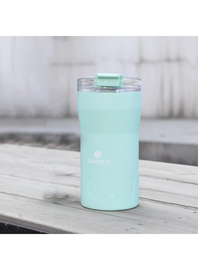 Santeco Insulated Mug, Stylish Water Cup For Students, Portable Coffee Cup With Long-lasting Heat Retention, Travel Cup For Soda, Mint Gree - Image 1