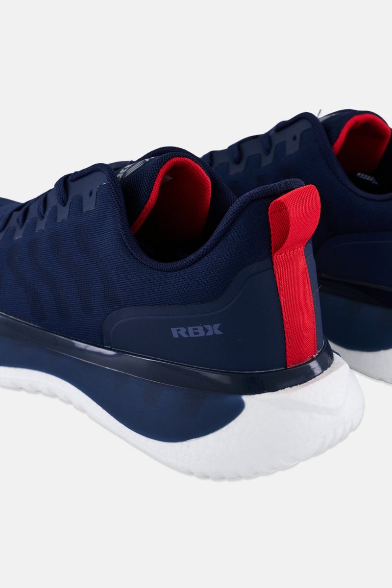 RBX Men Brand Logo Lace Up Running Sports Shoes, Navy - Image 2
