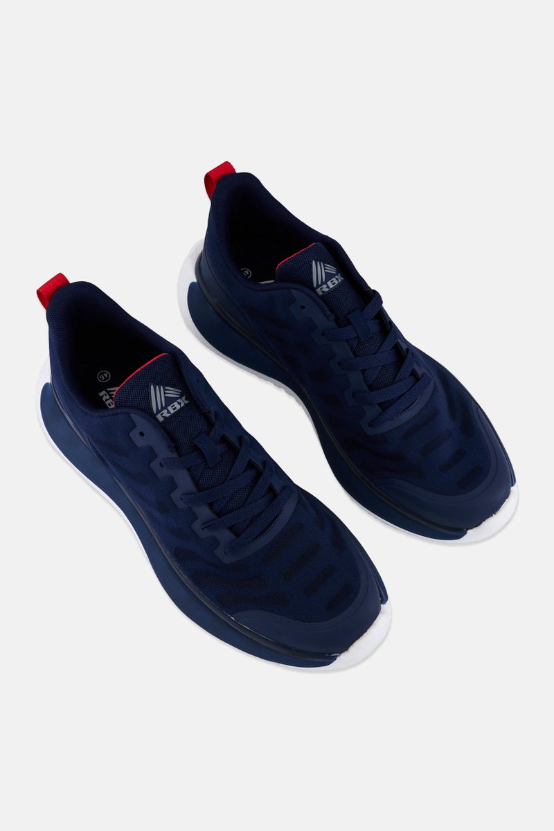 RBX Men Brand Logo Lace Up Running Sports Shoes, Navy - Image 4