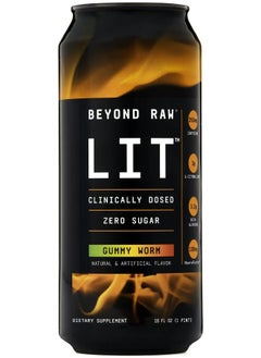 BEYOND RAW Gnc  Lit Otg Pre-Workout Gummy Worm 16 Oz  - Image 1