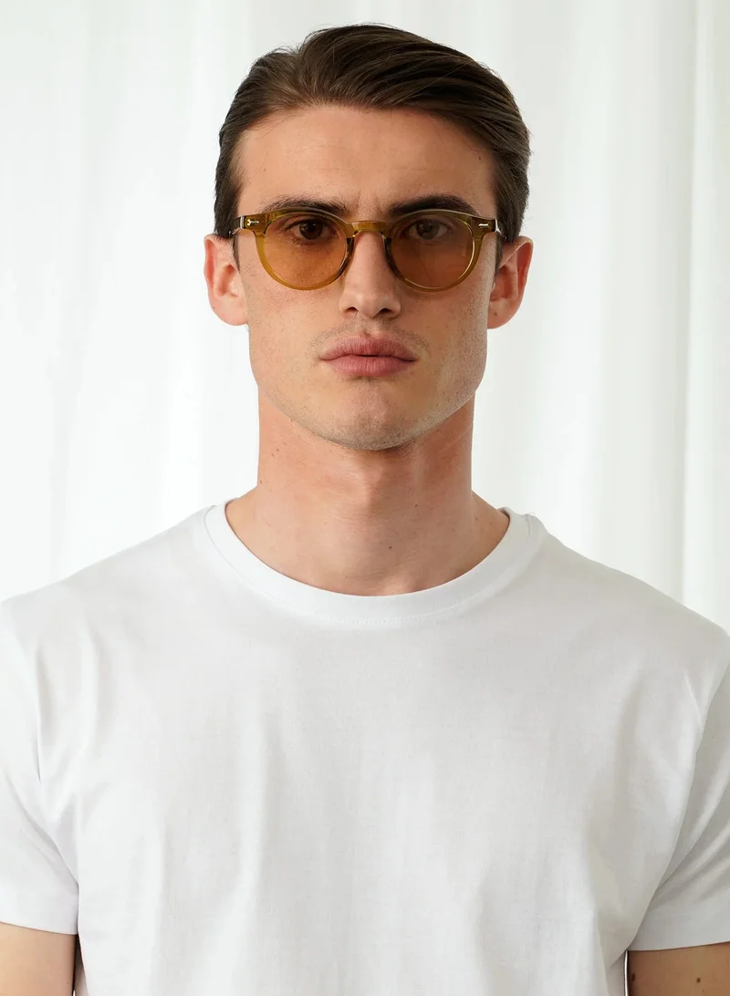 Explicit Poets Explicit Poets Unisex JAMES Olive - Light Brown Stylish Sunglasses, 4EP2