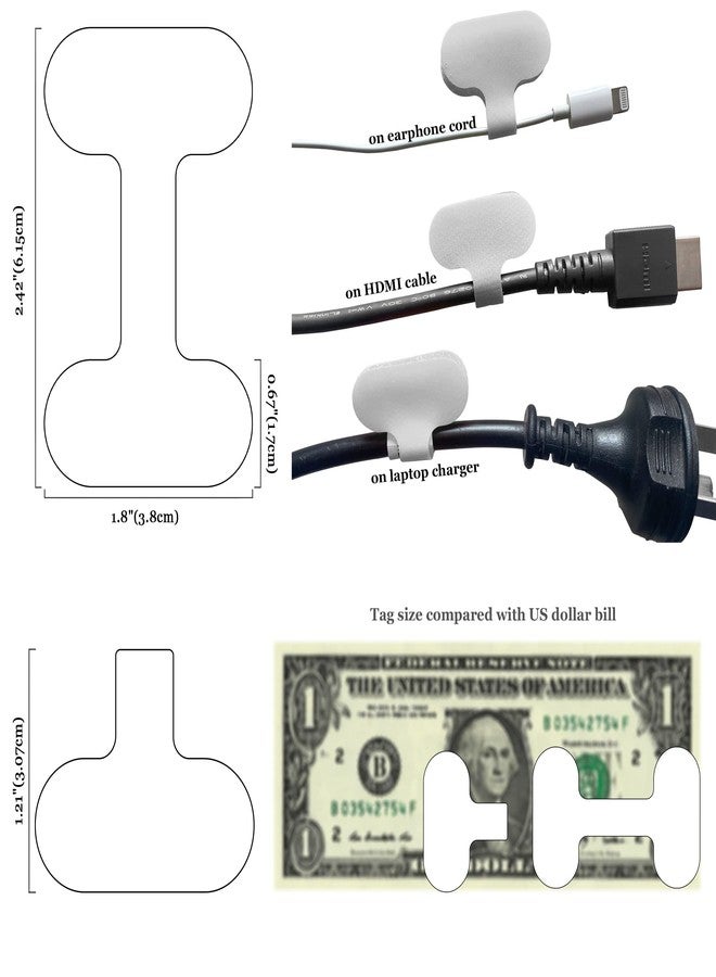 Mr-Label - Hook and Loop Cable Labels- Upgraded Writable Cable Wraps for Clear Writing- Cord Tags for Classify&Identification-Wire Tags for Cable Management | Electronics Computers-40Pcs(White) - Image 2