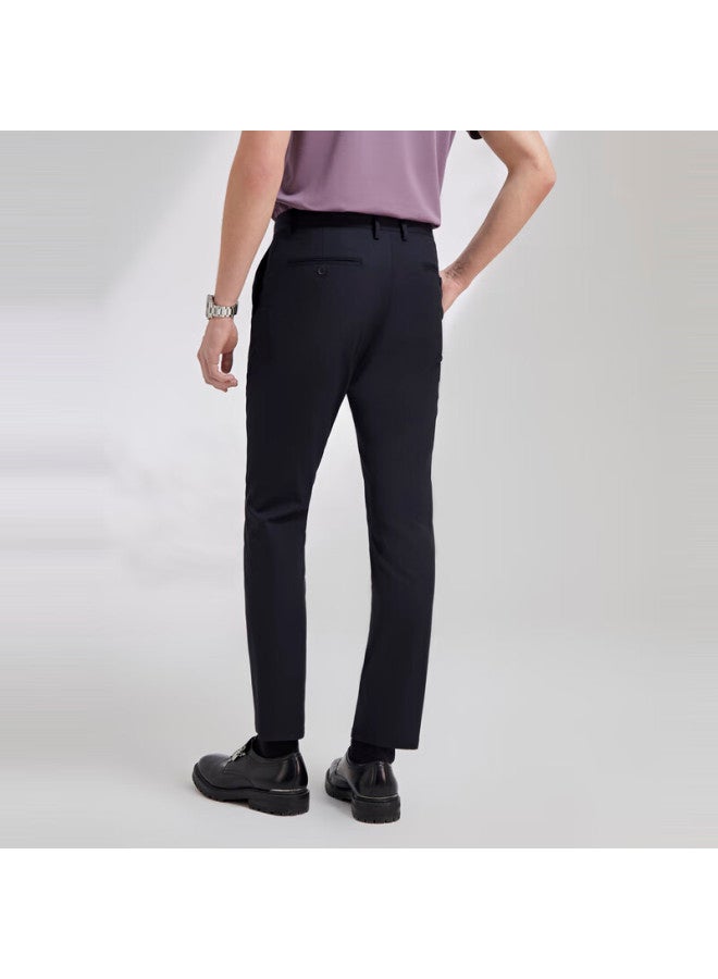 YOUNGOR Yagor spring And Summer Tian Silk Blended Business Men's Casual Pants Deep Blue 175/82a - Image 4