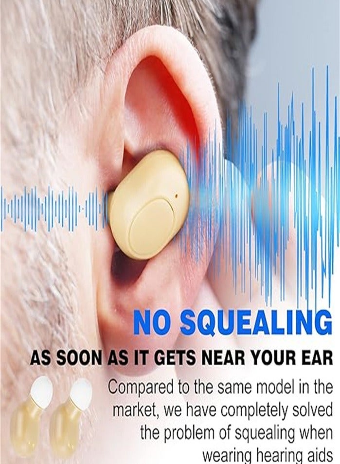 Comfortable hearing aids, mini hearing aids with noise reduction, rechargeable in-ear hearing aids for the elderly, noiseless hearing aids with LED power display - Image 3