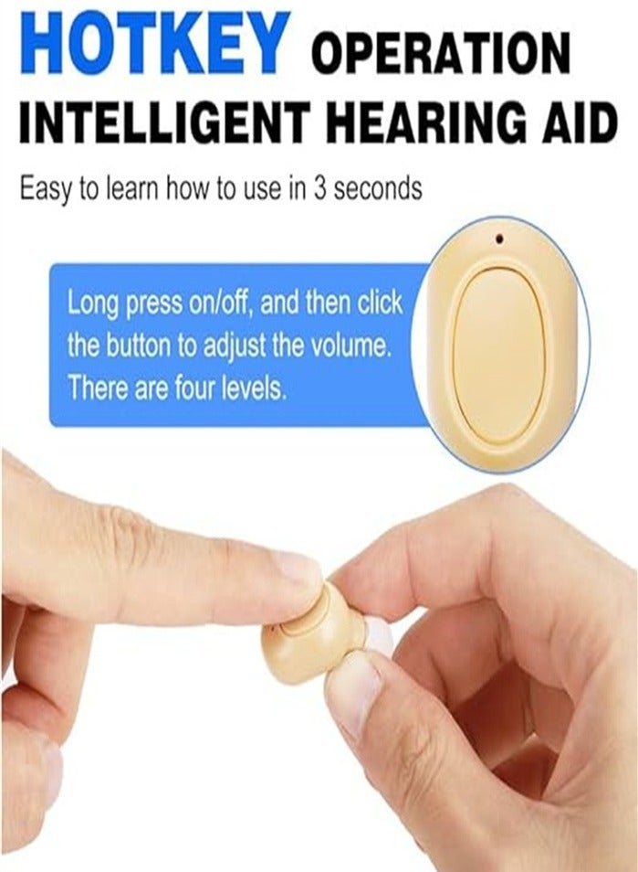 Comfortable hearing aids, mini hearing aids with noise reduction, rechargeable in-ear hearing aids for the elderly, noiseless hearing aids with LED power display - Image 5