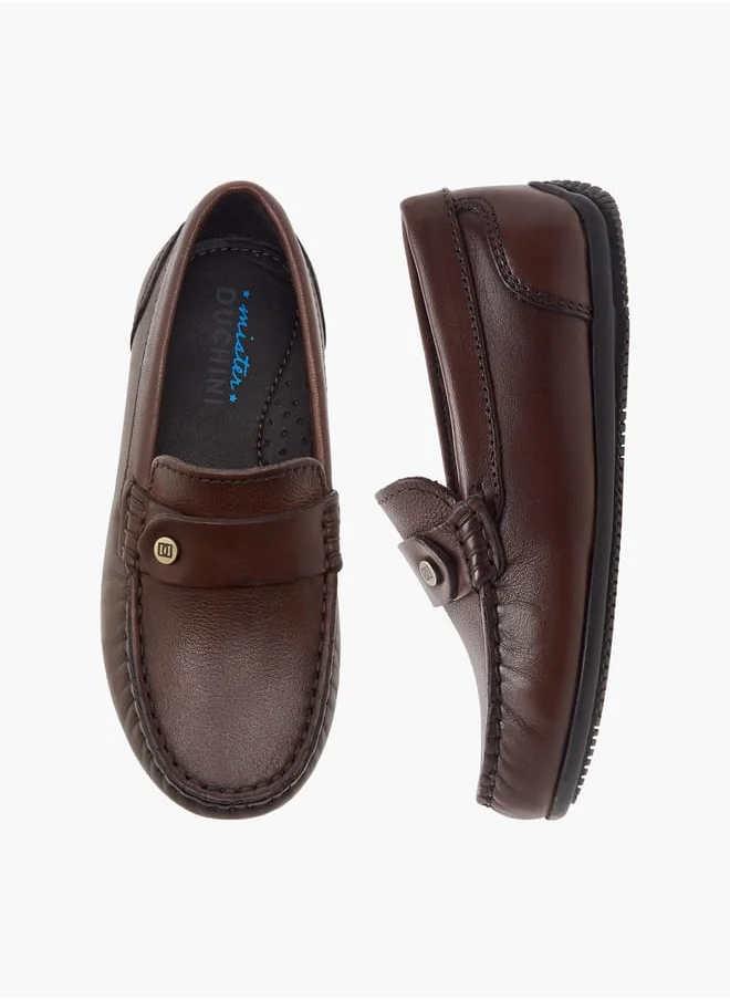 سيد دوتشيني Boys Textured Slip-On Moccasins Ramadan Collection