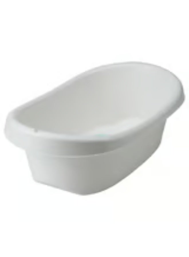 Baby bathtub with soft anti-slip protection; made of safe plastic; white/turquoise. - Image 1
