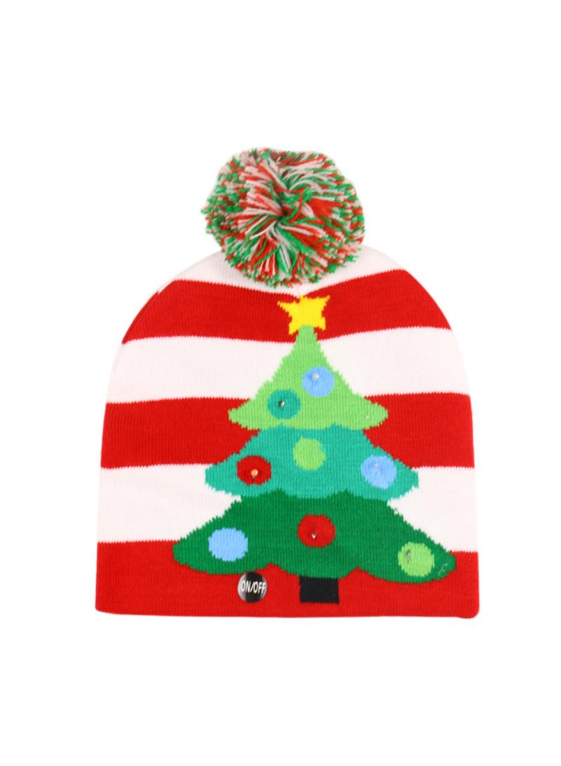 1-Pieces Snowflake Knitted Beanie Winter Outdoor Warm Decorative Hat Style A9 56-60cm - Image 1