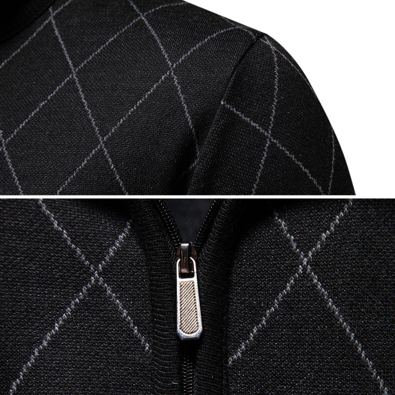 Mylldey 1/4 Zip Pullover Mens Sweaters Lightweight Pullover Soft Men's Knit Long Sleeve Sweater (Black, L) - Image 5