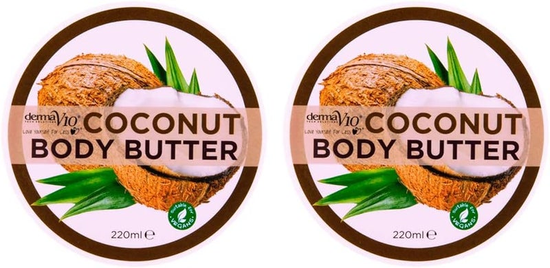 Derma V10 Coconut Body Butter 220ml Pack of 2