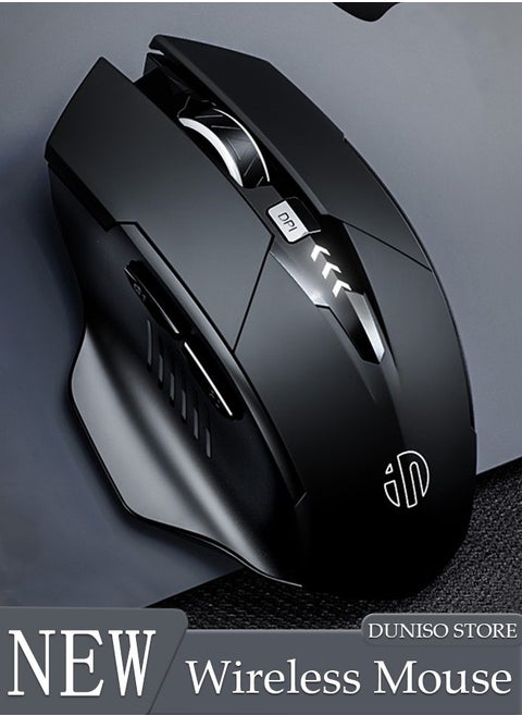 Bluetooth Mouse Wireless Mouse 2.4G with 6 Buttons 3 Adjustable DPI Battery DisplayLevels Ergonomic Computer Mouse for Laptop Computer Mac PC Windows Chromebook Notebook