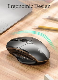 DUNISO Bluetooth Mouse Wireless Mouse 2.4G with 6 Buttons 3 Adjustable DPI Battery DisplayLevels Ergonomic Computer Mouse for Laptop Computer Mac PC Windows Chromebook Notebook  - Image 5
