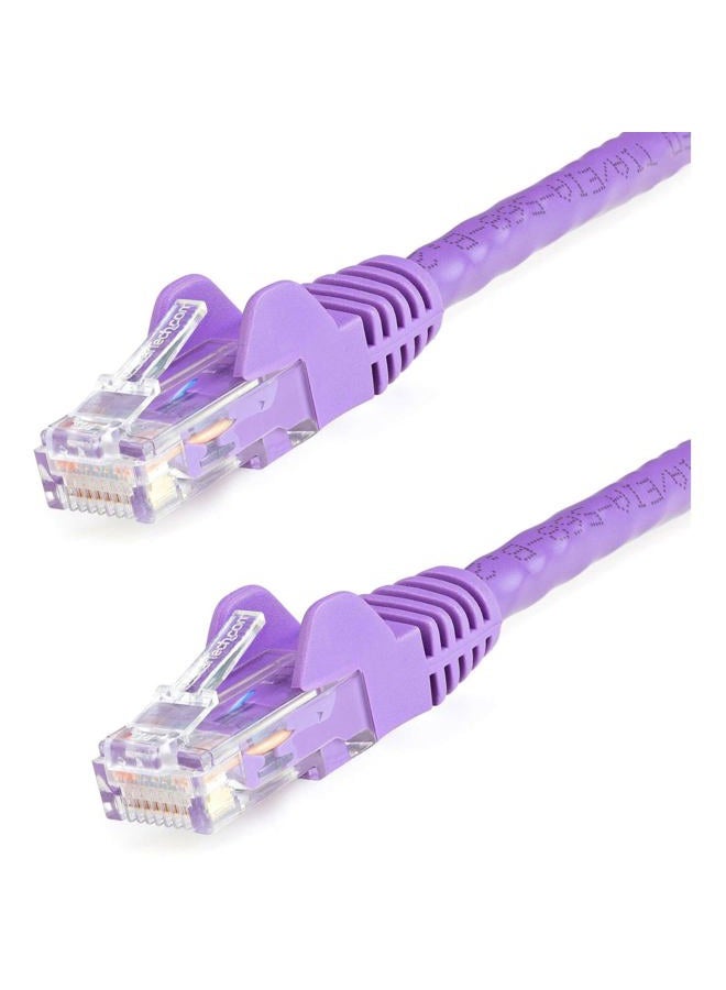 StarTech .com 35ft CAT6 Ethernet Cable - Purple CAT 6 Gigabit Ethernet Wire - 650MHz 100W PoE RJ45 UTP Network/Patch Cord Snagless w/Strain Relief Fluke Tested/Wiring is UL Certified/TIA (N6PATCH35PL) - Image 1