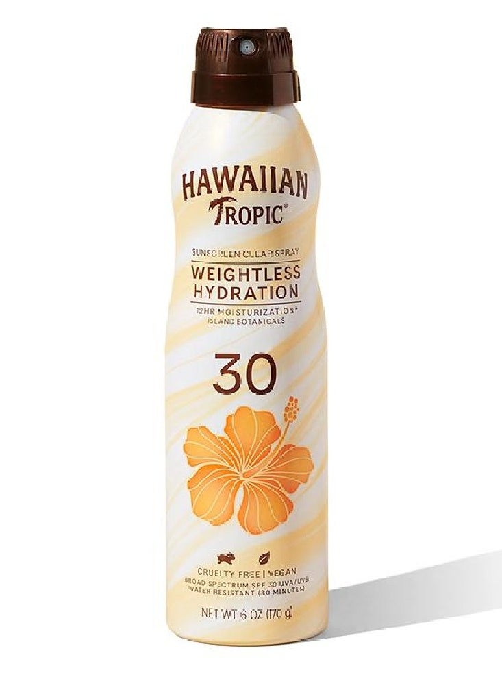 هاوايان تروبيك رذاذ مرطب واقي من الشمس، شفاف ذو قوام خفيف، SPF30، مقاوم للماء - 170 جم  - Image 1
