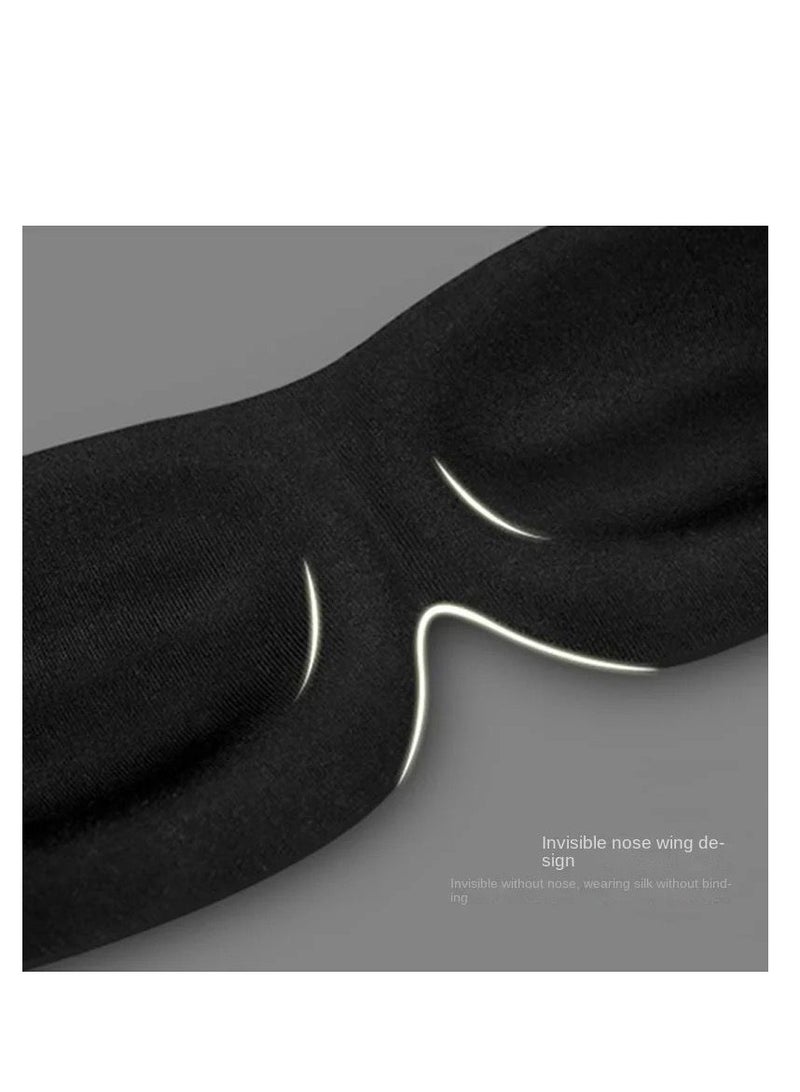 قناع نوم للعين بتصميم ثلاثي الأبعاد أسود - Image 5