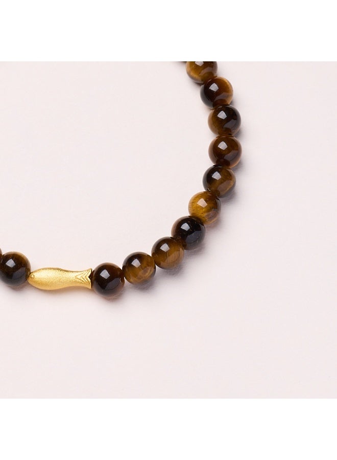 Runyang Tiger's Eye Beaded Bracelet Collection, Unisex Bohemian Jewelry, Natural Gemstone Healing Energy Spiritual Gift for Women and Men - Image 3