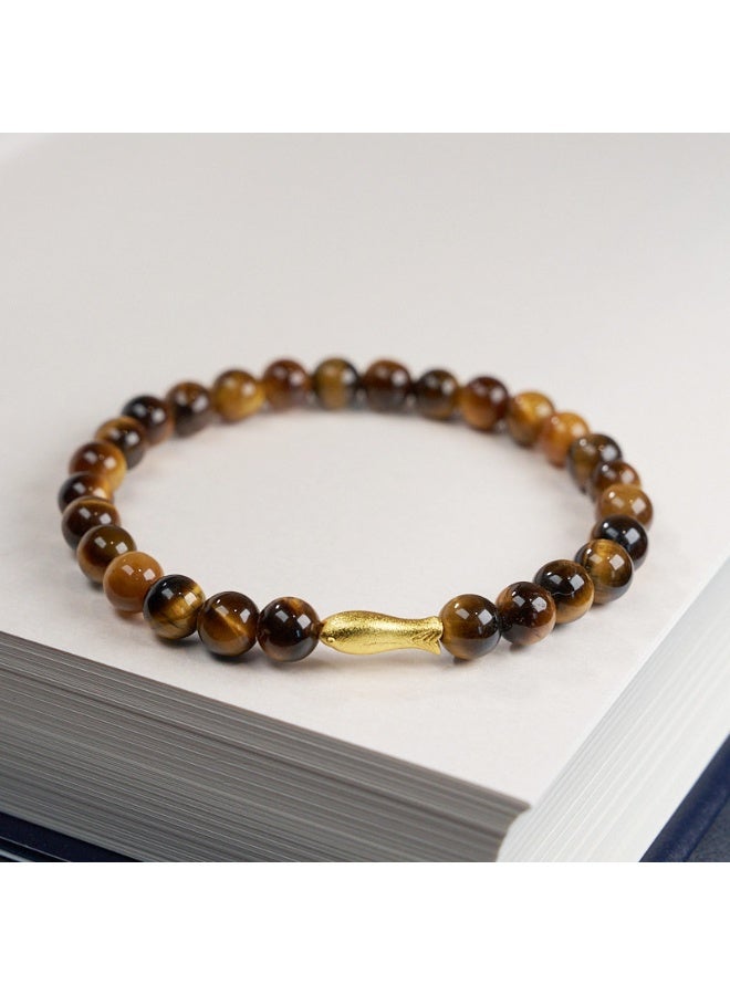 Runyang Tiger's Eye Beaded Bracelet Collection, Unisex Bohemian Jewelry, Natural Gemstone Healing Energy Spiritual Gift for Women and Men - Image 1